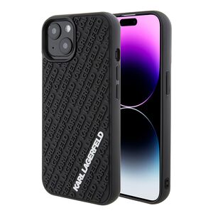 Husa premium pentru  iPhone 15 Karl Lagerfeld superior quality - Negru inchis