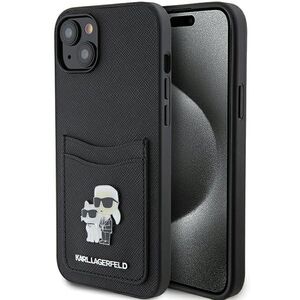Husa premium pentru  iPhone 15 Karl Lagerfeld superior quality - Negru royal