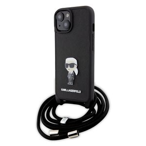 Husa premium pentru  iPhone 15 Karl Lagerfeld superior quality - Negru