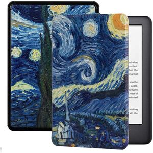 Husa pentru Kindle Paperwhite 2024 (12th gen) 7 inch / Kindle Colorsoft Signature Edition 7 inch slim ultra-light, functie sleep/wake-up, inchidere magnetica - starry night