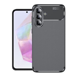Husa de protectie pentru  Samsung Galaxy A36 Auto Focus Slim, Anti-Scratch, cu fibra de carbon si protectie lentile - Negru