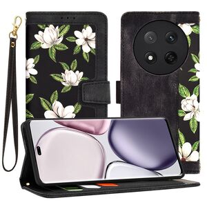 Husa tip carte pentru  Honor Magic 7 Lite, functie stand si port carduri, Negru