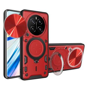 Husa pentru  Honor Magic 7 Lite cu protecție pentru cameră și suport magnetic integrat Ring Shockproof, Rosu