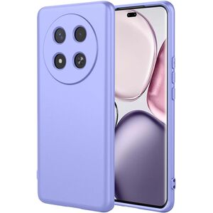 Husa pentru  Honor Magic 7 Lite Liquid Silicone, subțire, captusita cu microfibra, anti amprentă, protectie cameră foto, Lavanda