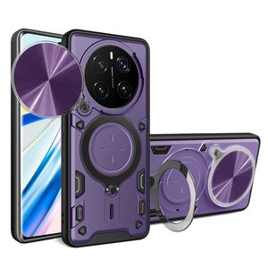 Husa pentru Honor Magic 7 Pro cu protecție pentru cameră și suport magnetic integrat Ring Shockproof - mov