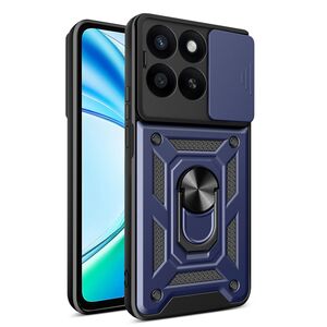 Husa pentru  Honor X5B Ring Armor Kickstand Tough Rugged Cover cu protectie camera, Albastru