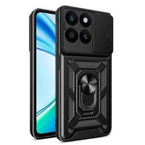 Husa pentru  Honor X5B Ring Armor Kickstand Tough Rugged Cover cu protectie camera, Negru