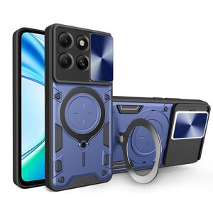Husa pentru  Honor X5B cu protecție pentru cameră și suport magnetic integrat Ring Shockproof, Albastru
