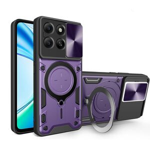 Husa pentru  Honor X5B cu protecție pentru cameră și suport magnetic integrat Ring Shockproof, Mov