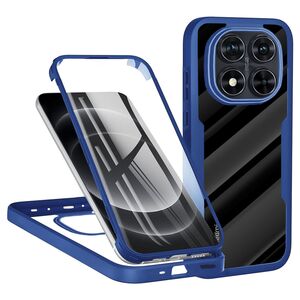 Pachet 360: Husa cu folie integrata pentru Xiaomi Redmi Note 14 Pro 5G, Note 14 Pro+ Plus Cover360 fata / spate - Albastru