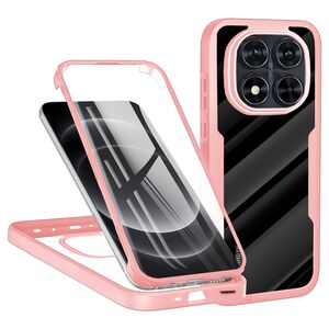 Pachet 360: Husa cu folie integrata pentru Xiaomi Redmi Note 14 Pro 5G, Note 14 Pro+ Plus Cover360 fata / spate - Roz