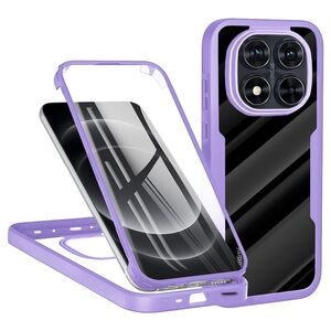 Pachet 360: Husa cu folie integrata pentru Xiaomi Redmi Note 14 Pro 5G, Note 14 Pro+ Plus Cover360 fata / spate - Mov