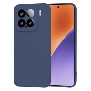 Husa pentru  Xiaomi 15 Liquid Silicone, subțire, captusita cu microfibra, anti amprentă, protectie cameră foto, Albastru