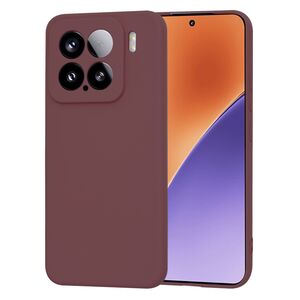 Husa pentru  Xiaomi 15 Liquid Silicone, subțire, captusita cu microfibra, anti amprentă, protectie cameră foto, Bordeaux
