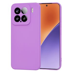 Husa pentru  Xiaomi 15 Liquid Silicone, subțire, captusita cu microfibra, anti amprentă, protectie cameră foto, Mov