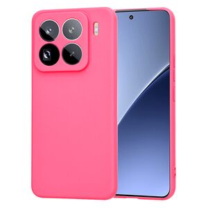 Husa pentru  Xiaomi 15 Pro Liquid Silicone, subțire, captusita cu microfibra, anti amprentă, protectie cameră foto, Fucsia