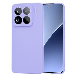 Husa pentru  Xiaomi 15 Pro Liquid Silicone, subțire, captusita cu microfibra, anti amprentă, protectie cameră foto, Lavanda