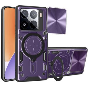 Husa pentru  Xiaomi 15 cu protecție pentru cameră și suport magnetic integrat Ring Shockproof, Mov