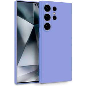 Husa pentru Samsung Galaxy S25 Ultra Liquid Silicone, subțire, captusita cu microfibra, anti amprentă, protectie cameră foto, lavanda