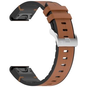 Curea pentru Garmin Fenix 3/3 HR/5X/5X Plus/6X/6X Pro/7X/7X Pro Solar 26 mm Quickfit silicon - Maro
