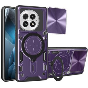 Husa pentru  OnePlus 13 cu protecție pentru cameră și suport magnetic integrat Ring Shockproof, Mov