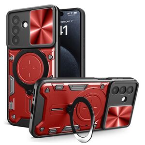 Husa pentru  Samsung Galaxy A26 cu protecție pentru cameră și suport magnetic integrat Ring Shockproof, Rosu