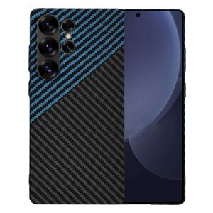 Husa pentru  Samsung Galaxy S25 Ultra CarbonFiber UltraSlim, Lightweight, Albastru inchis