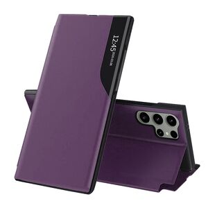 Husa pentru  Samsung Galaxy S25 Ultra tip carte, Smart View, Mov