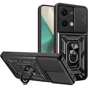Husa pentru Xiaomi Redmi Note 13 4G cu inel Ring Armor Kickstand Tough, protectie camera (negru)