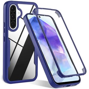 Pachet 360: Husa cu folie integrata pentru  Samsung Galaxy A36 Cover360 fata / spate - Albastru