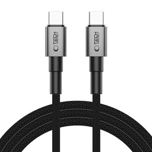 Cablu USB-C PD 100W/5A, 2 Metri – Împletitură Nylon, Încărcare Rapidă, Transfer de Date 480 Mb/s, Gri Metalizat