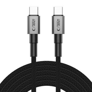 Cablu USB-C PD 100W/5A, 3 Metri – Împletitură Nylon, Încărcare Rapidă, Transfer de Date 480 Mb/s, Gri Metalizat