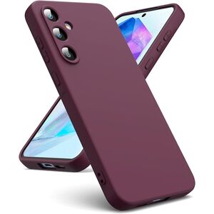 Husa pentru  Samsung Galaxy S25+ Liquid Silicone, subțire, captusita cu microfibra, anti amprentă, protectie cameră foto, Bordeaux
