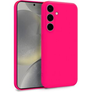 Husa pentru  Samsung Galaxy S25+ Liquid Silicone, subțire, captusita cu microfibra, anti amprentă, protectie cameră foto, Fucsia