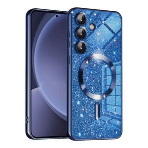 Husa pentru  Samsung Galaxy S25+ cu MagSafe Sparkle Glare Detachable Layer, cu protectie lentile - Albastru