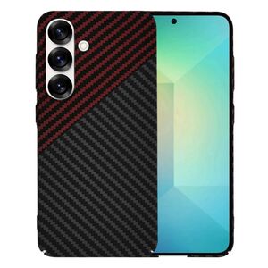Husa pentru  Samsung Galaxy S25 CarbonFiber UltraSlim, Lightweight, Rosu inchis