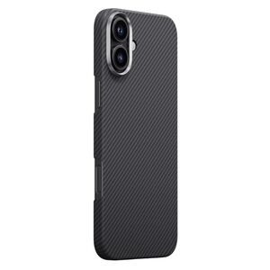 Husa pentru  iPhone 16 compatibila MagSafe High Grade Aramid Fiber Series - negru royal