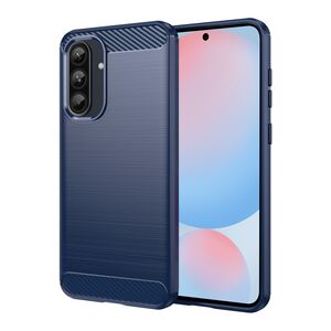 Husa pentru Samsung Galaxy A56 Carbon Liquid Silicone, Albastru inchis