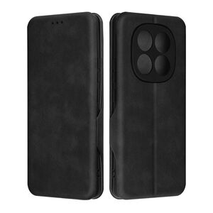 Husa tip carte pentru Xiaomi Redmi Note 14 Pro 5G Smart Wallet fata - spate protectie 360 - Negru