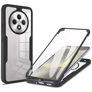 Pachet 360: Husa cu folie integrata pentru  Oppo Reno 12F, 12FS Cover360 fata / spate - Negru
