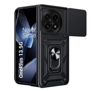 Husa pentru  OnePlus 13 Ring Armor Kickstand Tough Rugged Cover cu protectie camera, Negru