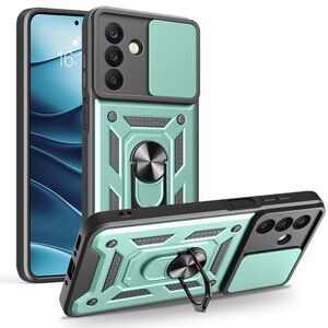 Husa pentru  Samsung Galaxy A26 Ring Armor Kickstand Tough Rugged Cover cu protectie camera, Verde