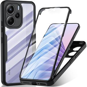 Pachet 360: Husa cu folie integrata pentru  Xiaomi Redmi Note 14 5G Cover360 fata / spate - Negru