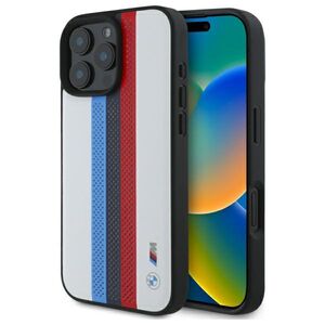 Husa premium pentru  iPhone 16 Pro Max compatibila MagSafe BMW Signature - Multicolor