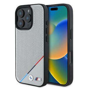 Husa premium pentru  iPhone 16 Pro compatibila MagSafe BMW Signature - Gri