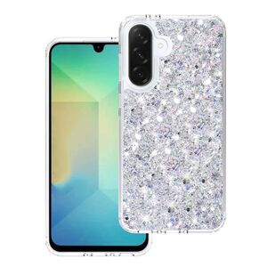 Husa pentru  Samsung Galaxy A26 cu sclipici Liquid Crystal Glitter, Argintiu
