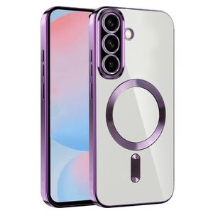 Husa pentru  Samsung Galaxy A56 cu MagSafe si protectie pentru lentile anti-shock 1.5 mm transparent - Lavanda