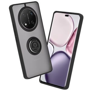 Husa de protectie pentru Honor Magic 7 Lite premium cu inel stand rotativ, suport magnetic si bumper anti-alunecare - negru