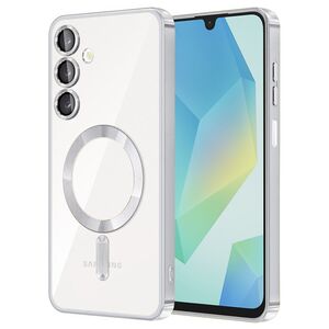 Husa pentru  Samsung Galaxy A16 cu MagSafe si protectie pentru lentile anti-shock 1.5 mm transparent - Argintiu