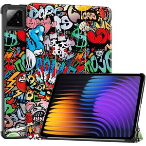 Husa pentru  Xiaomi Pad 7 / 7 Pro tip stand functie sleep/wake-up, protectie 360 - Graffiti